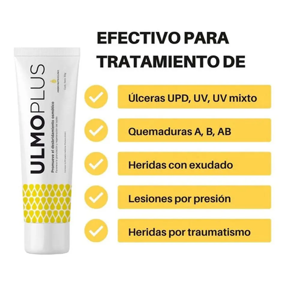 Ulmoplus 30gr gel grado medico en base a miel de Ulmo grado medicinal NHF 3