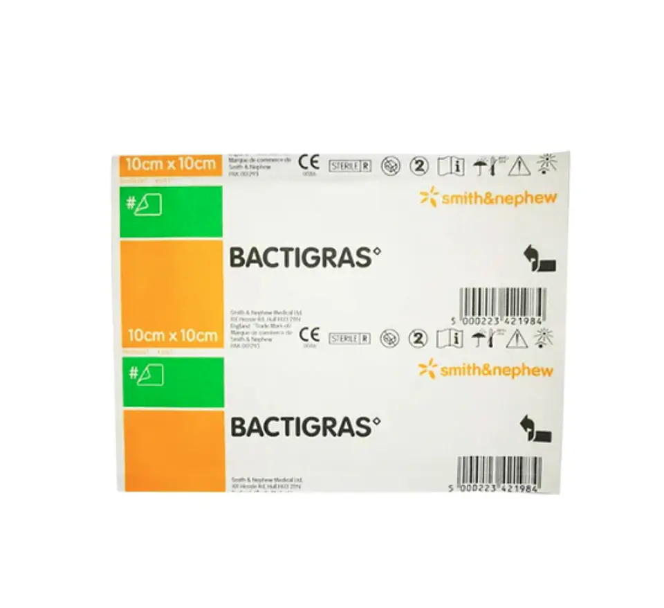Apósito de tul parafinado con clorhexidina – Bactigras (unidad) 1