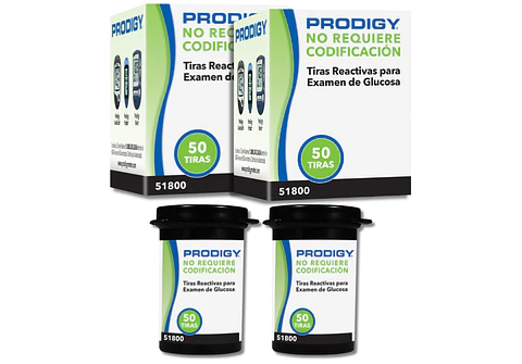 Tiras Reactivas para Glucosa Prodigy 50 Tiras
