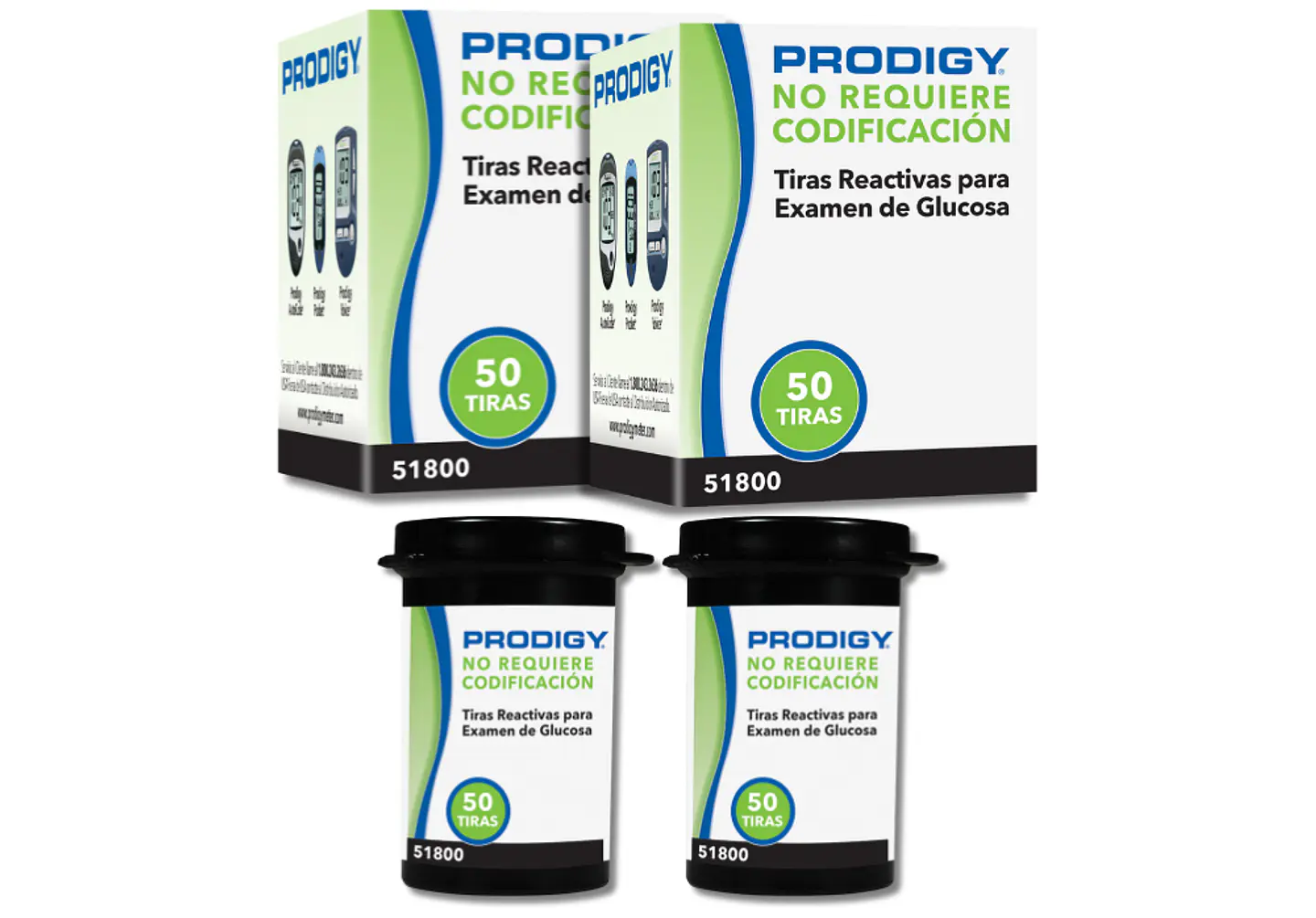 Tiras Reactivas para Glucosa Prodigy 50 Tiras 2