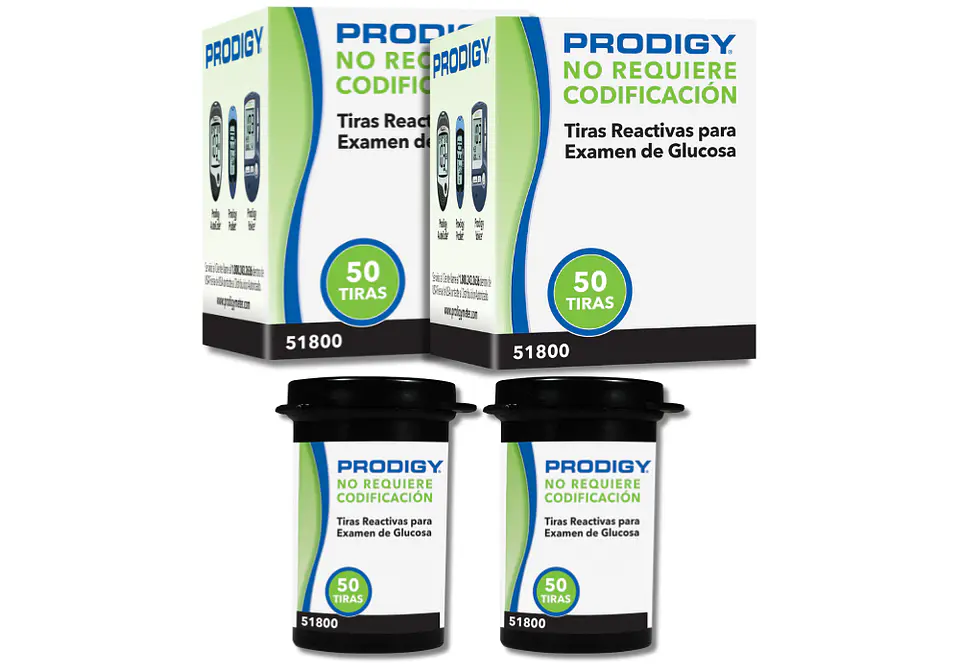 Tiras Reactivas para Glucosa Prodigy 50 Tiras 2