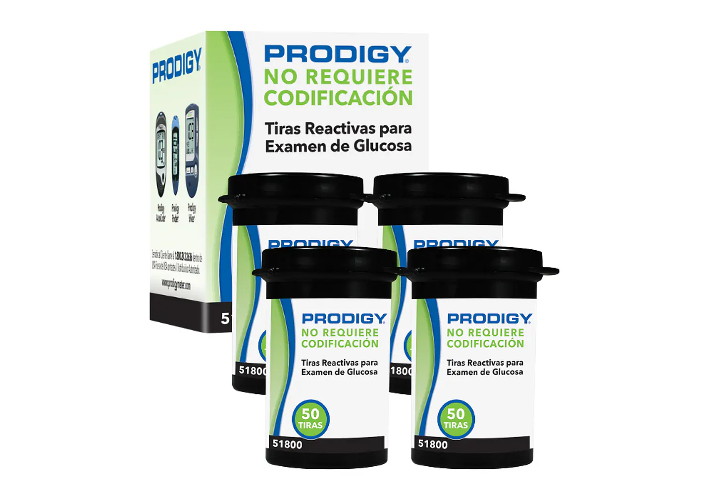 Tiras Reactivas para Glucosa Prodigy 50 Tiras 3