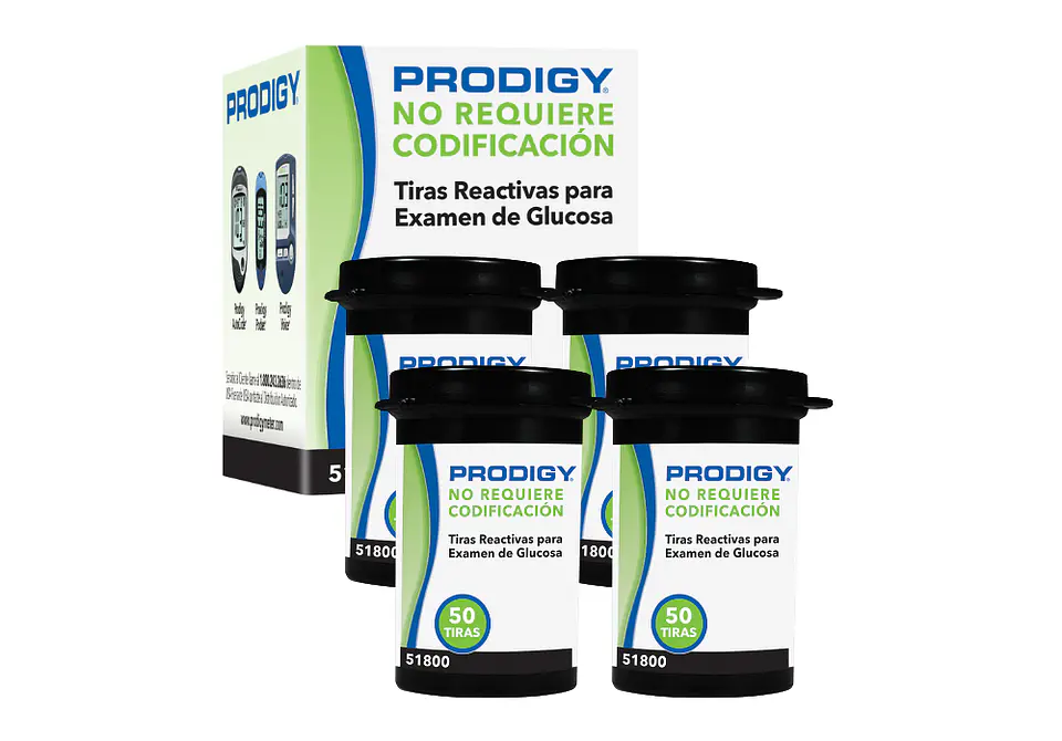 Tiras Reactivas para Glucosa Prodigy 50 Tiras 3
