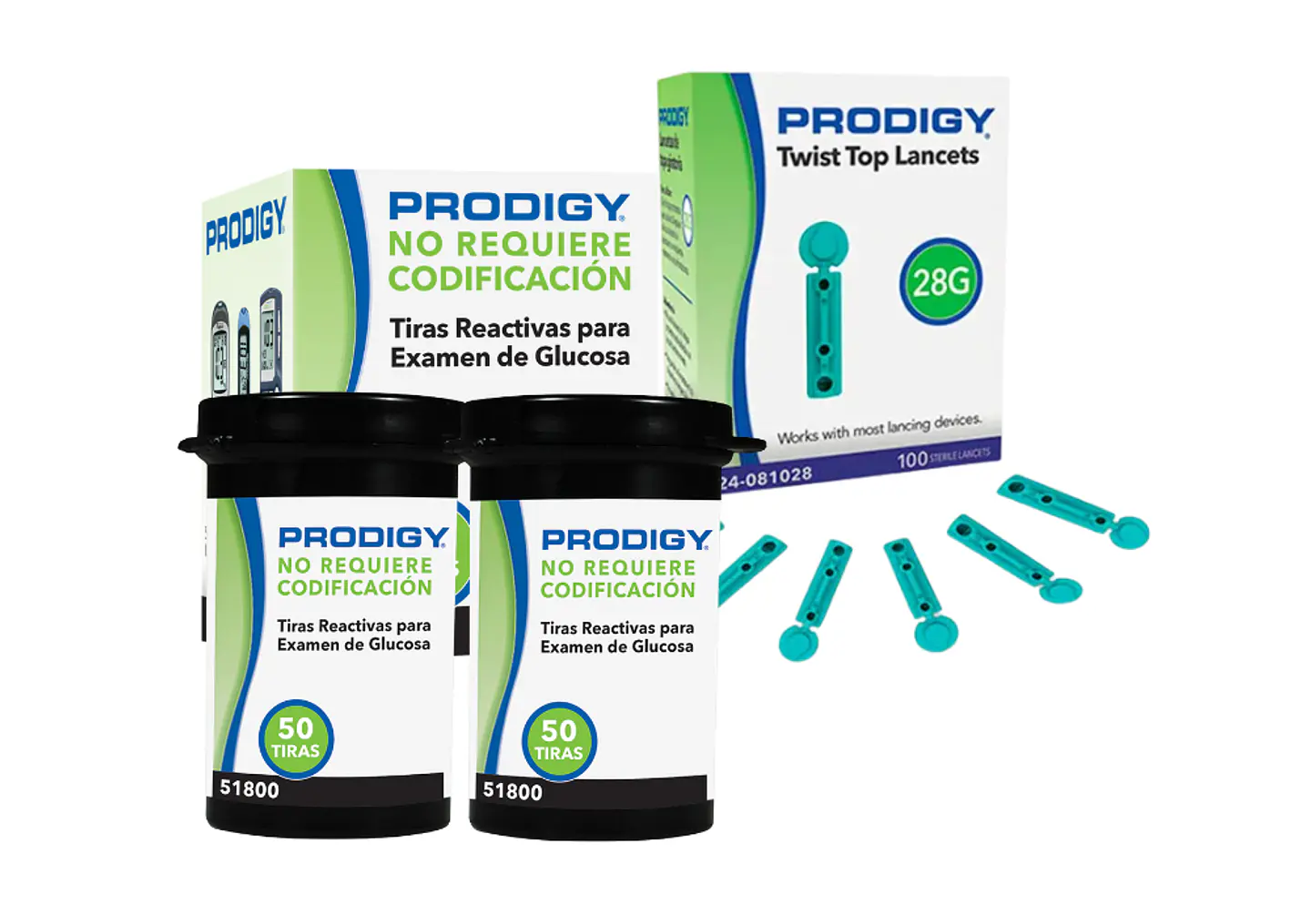 Pack Tiras Reactivas para Glucosa + 100 Lancetas 1