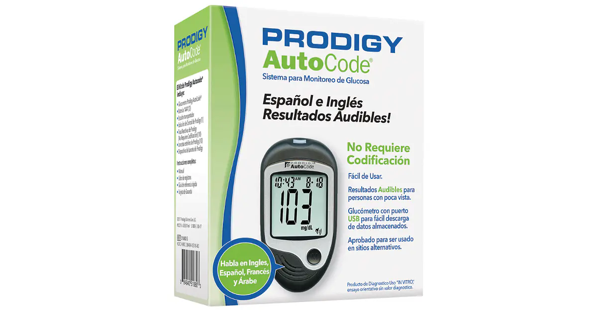 Kit Glucómetro Prodigy Auto Code Medidor de Glucosa