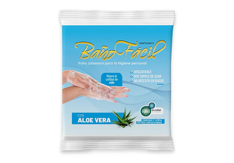 Paño Baño Fácil Aloe Vera Bolsa 10 Unidades