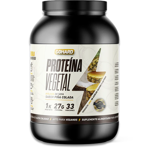 Proteína Vegetal Sabor Piña Colada - Aislada de Soya 27g Isolate Vegan GoHard