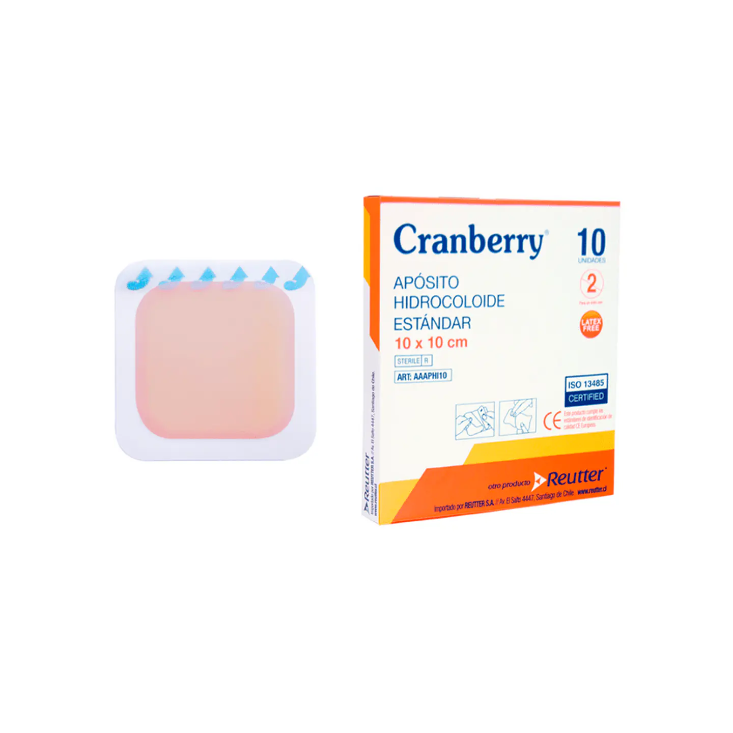 Apósito Hidrocoloide Cranberry 10X10 cm 10 Unidades 2
