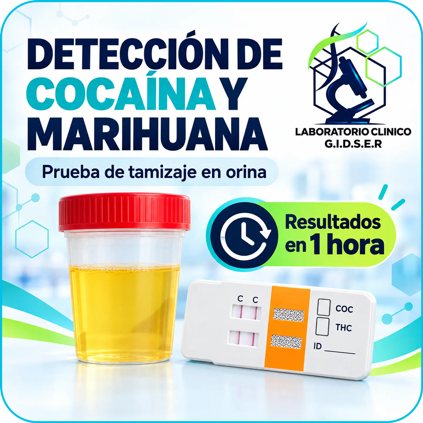 TEST USO DE DROGAS EN ORINA (cocaína, marihuana, anfetaminas, benzodiacepinas, opiáceos) 1