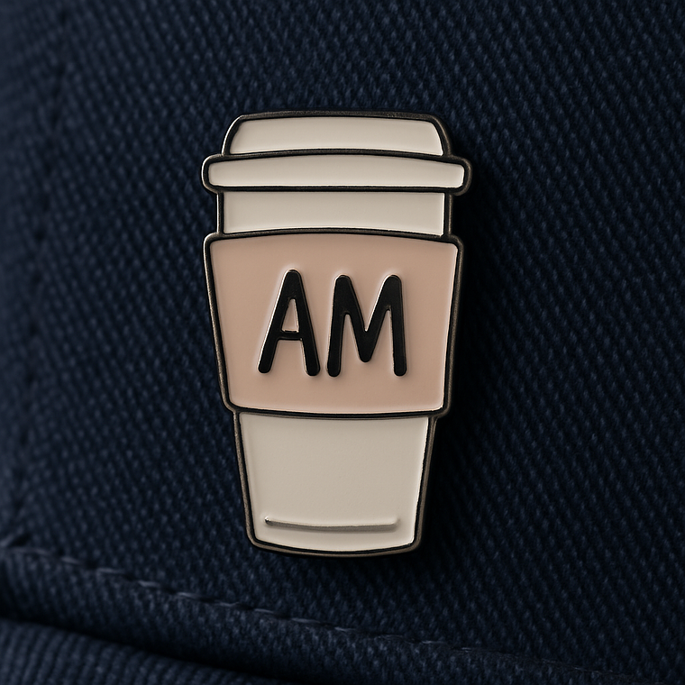 Pin AM – Accesorio Minimalista para Amantes del Café de Mañana | El Passo 2