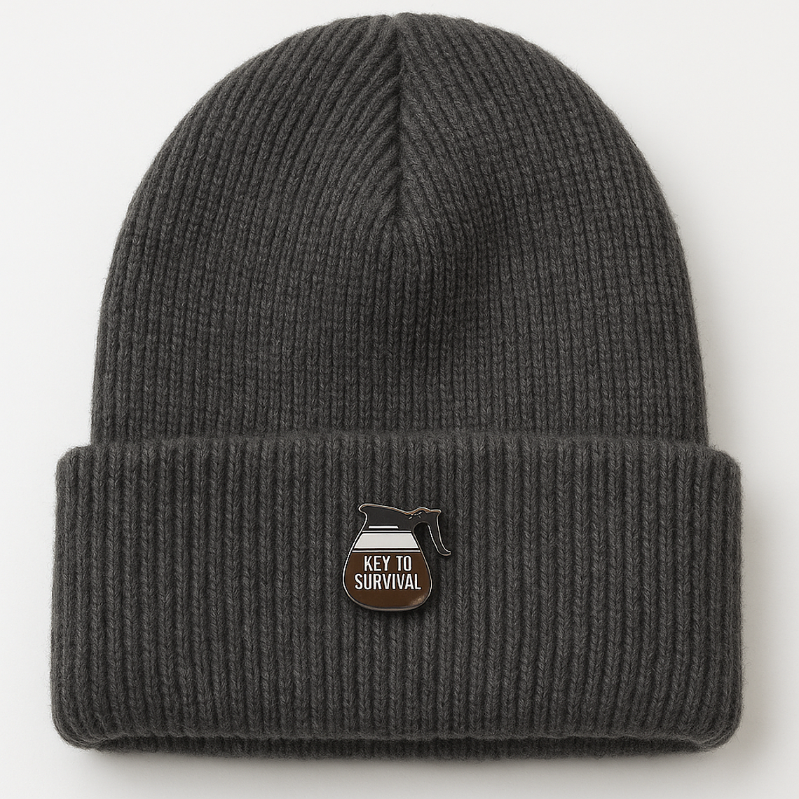 Pin “Key to Survival” – Accesorio para Amantes del Café | El Passo 2