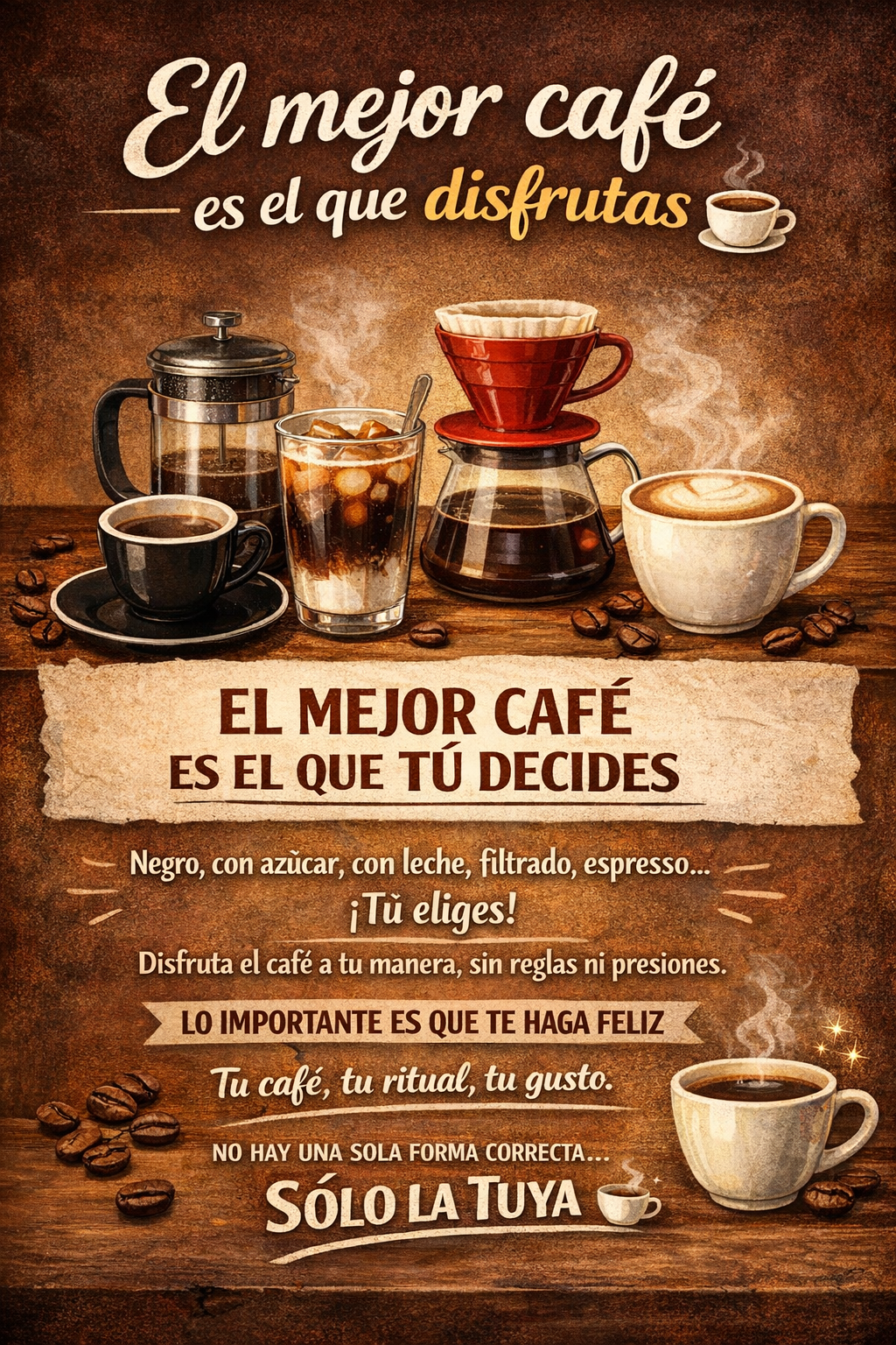 El mejor café es el que disfrutas