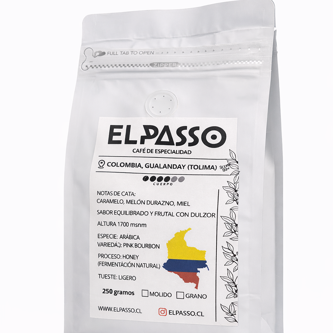 ELPASSO, Café de especialidad - Colombia, Finca Los nogales, Pink Bourbon   1