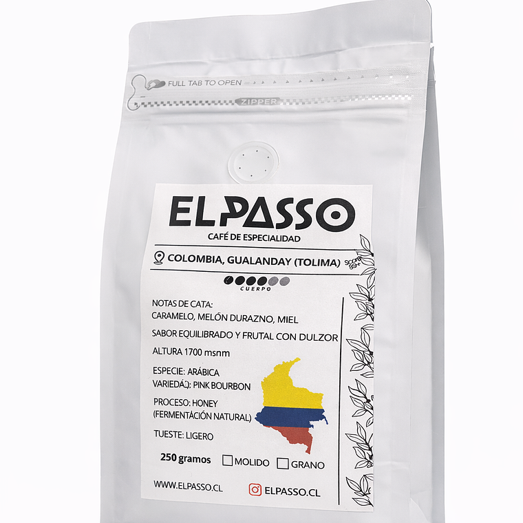 ELPASSO, Café de especialidad - Colombia, Finca Los nogales, Pink Bourbon   1