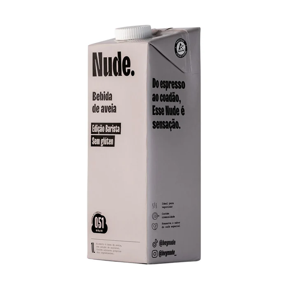 Leche De Avena Nude Barista 1 L Vegetal Sin Gluten 1