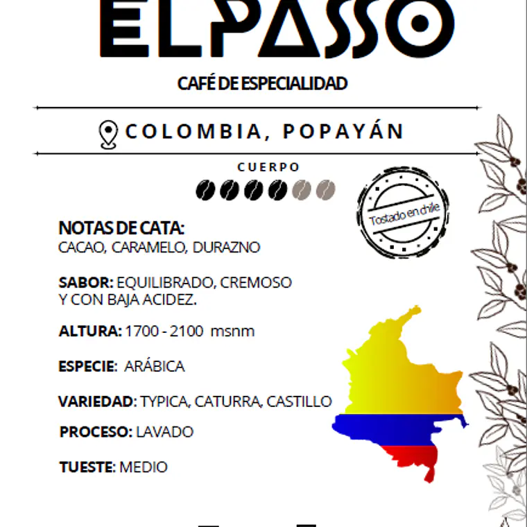 ELPASSO, Café de especialidad - Colombia, Popayán   2
