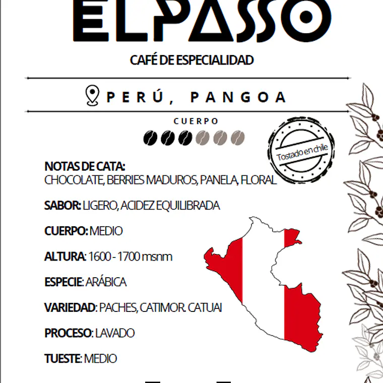 ELPASSO, Café de especialidad - Perú, Pangoa 2