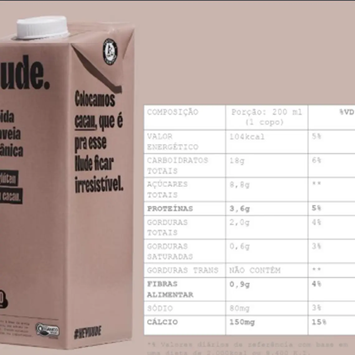 Leche De Avena Nude Cacao 12 L Vegetal Sin Gluten 3