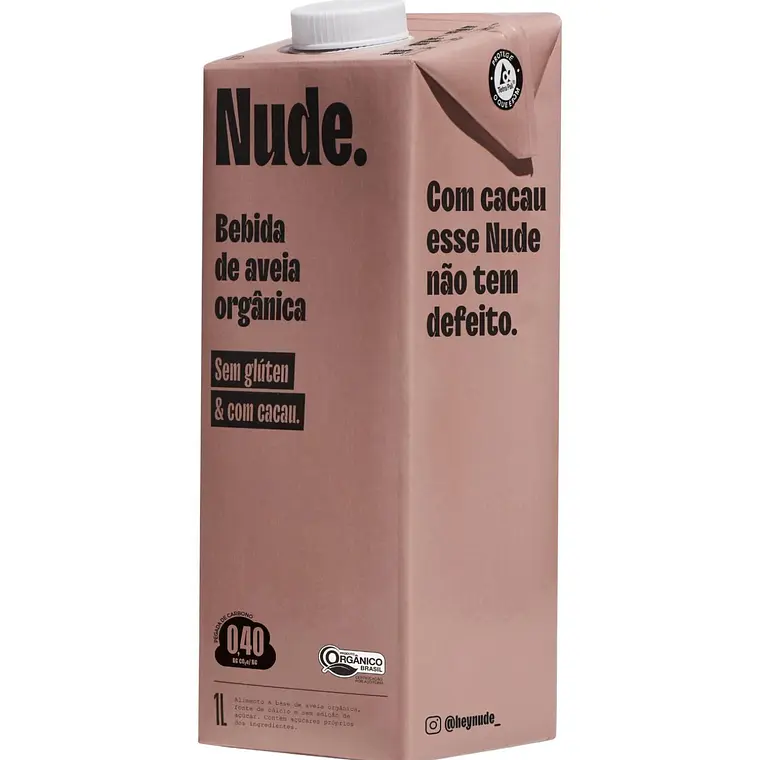 Leche De Avena Nude Cacao 12 L Vegetal Sin Gluten 2