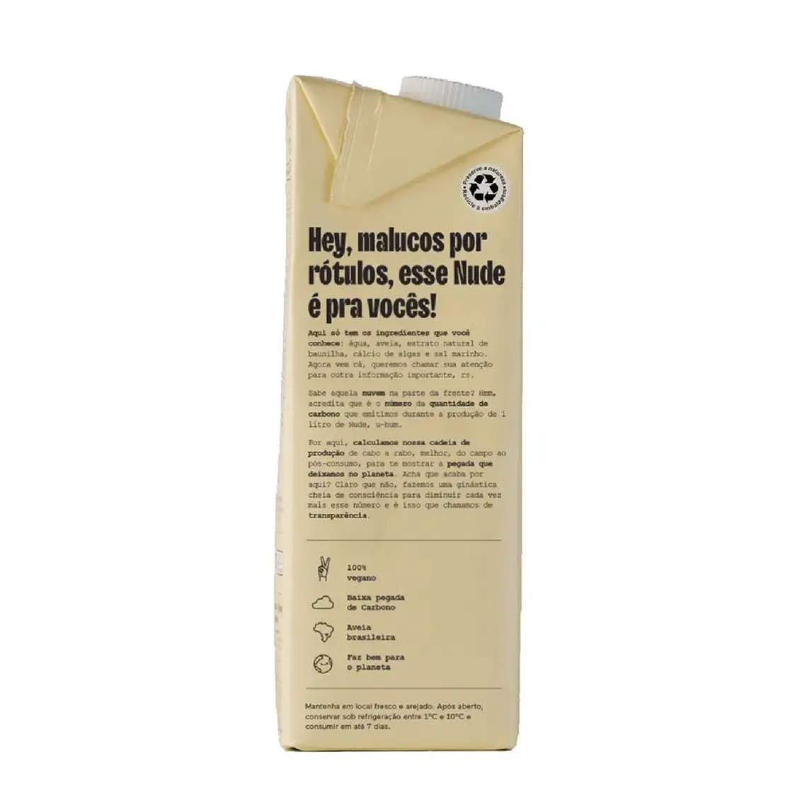 Leche De Avena Nude Vainilla 12 L Vegetal Sin Gluten 3