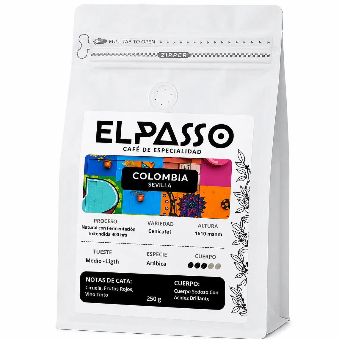 ELPASSO, Café de especialidad - Colombia Sevilla, Natural Fermentado 400 hrs 1