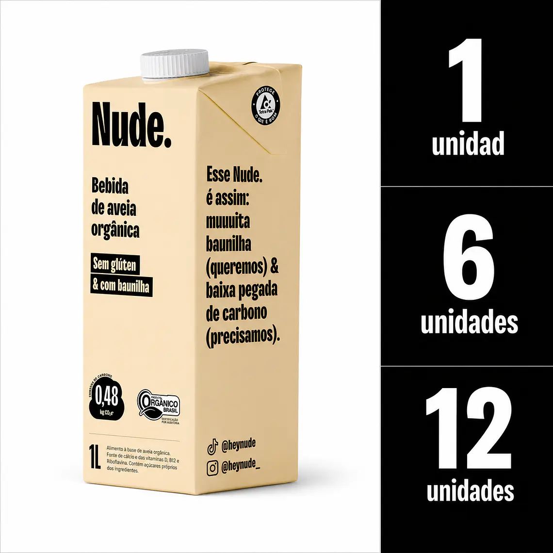 Leche De Avena Nude Vainilla Vegetal Sin Gluten 1