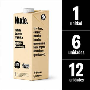 Leche De Avena Nude Vainilla Vegetal Sin Gluten
