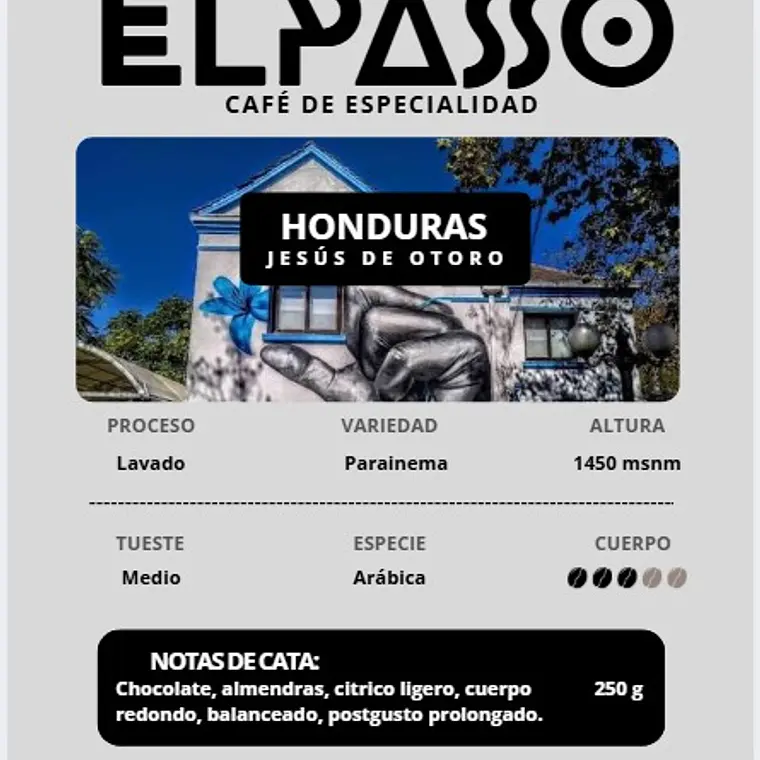 Café De Especialidad Elpasso, Honduras Jesús de Otoro 2