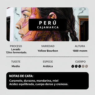 Perú, Cajamarca | Lavado | Bourbon Amarillo