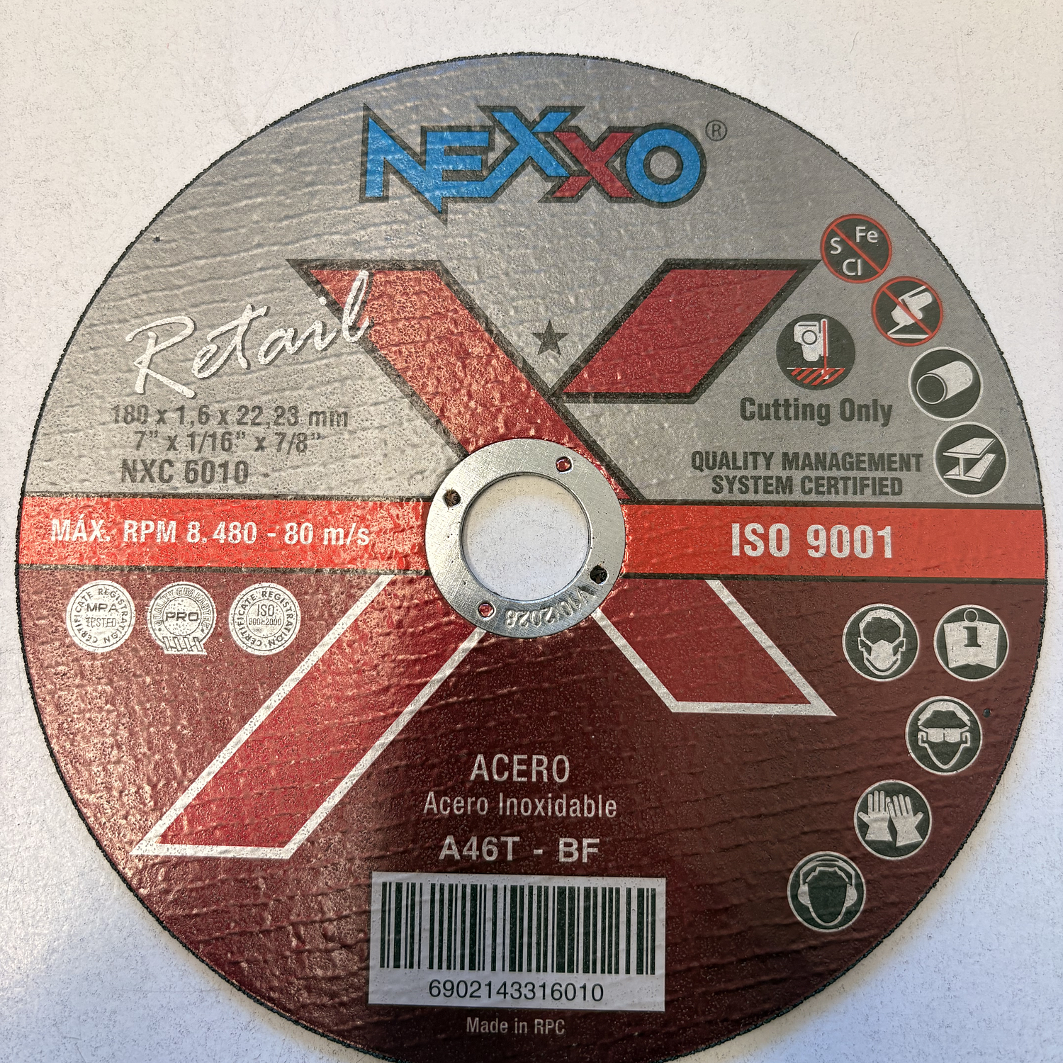 Disco de corte Marca Nexxo 1.6mm 