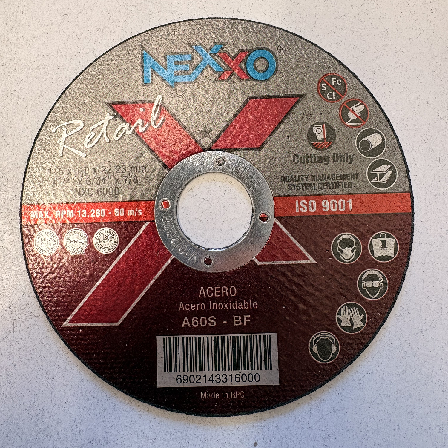 Disco corte Marca Nexxo 1mm espesor  2