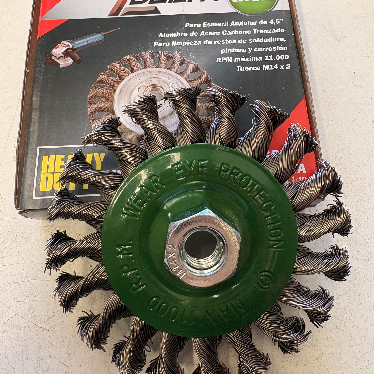 Grata recta 4 1/2” trenzada Marca Delta  1