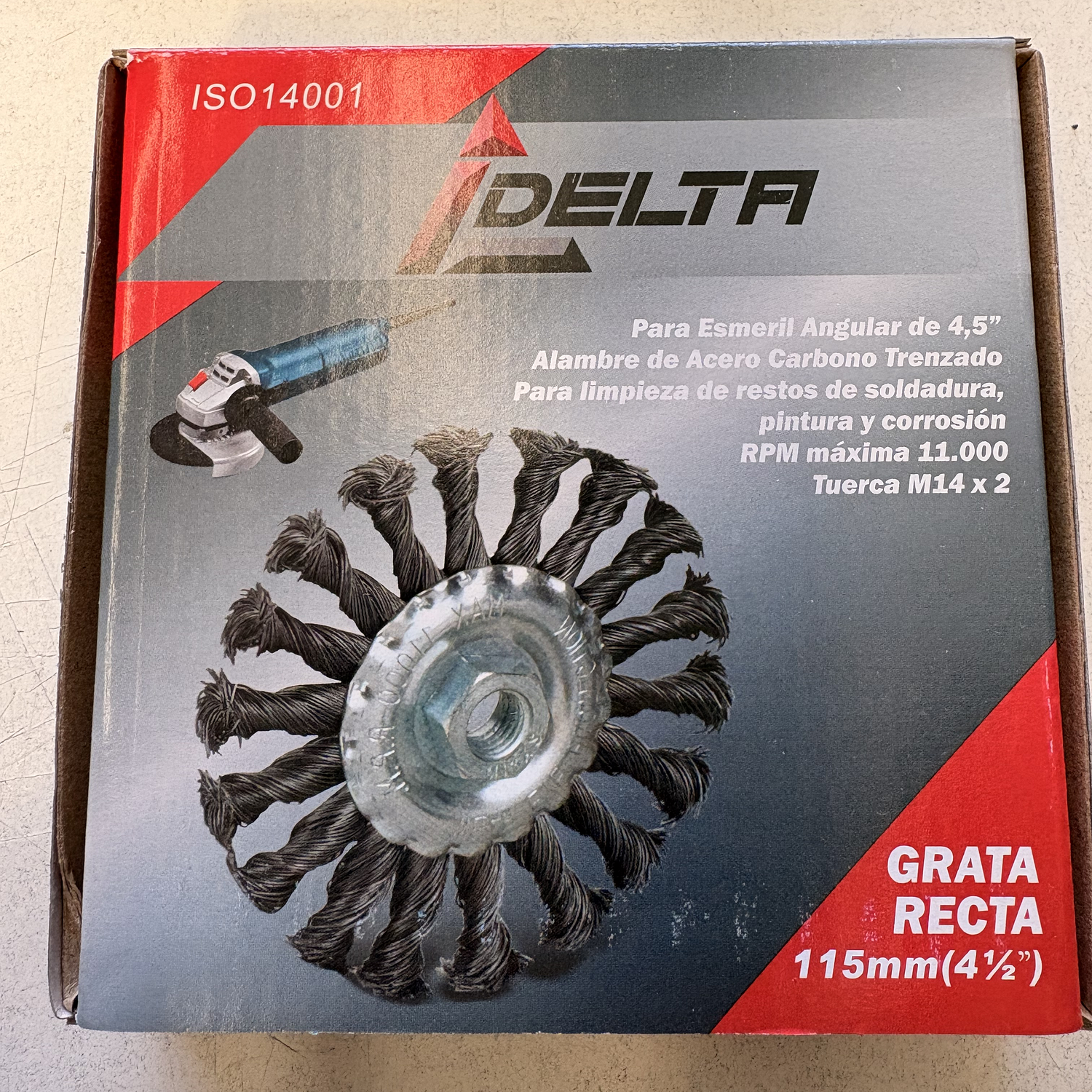 Graba acero carbono 4 1/2 Marca Delta 1