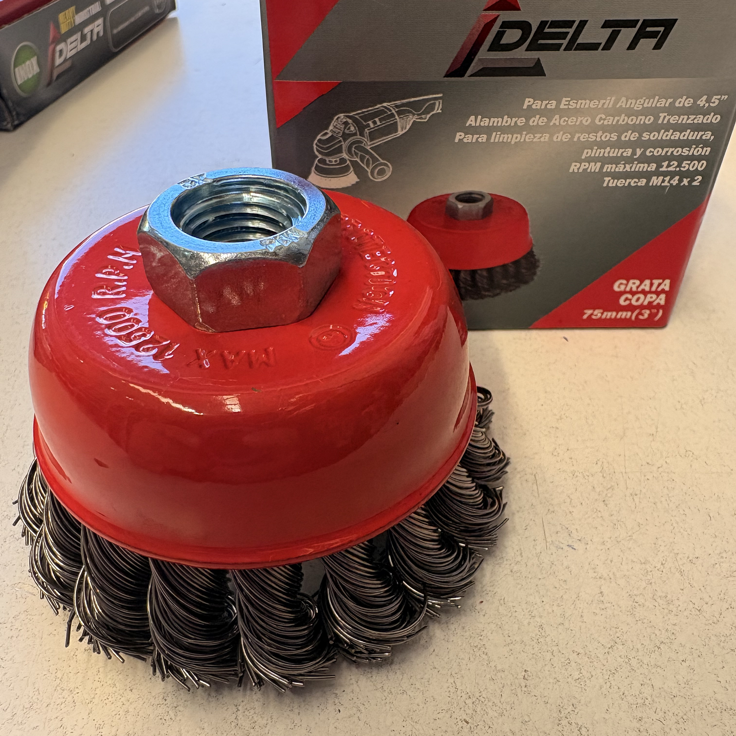 Grata copa 75mm 3” trenzada  2