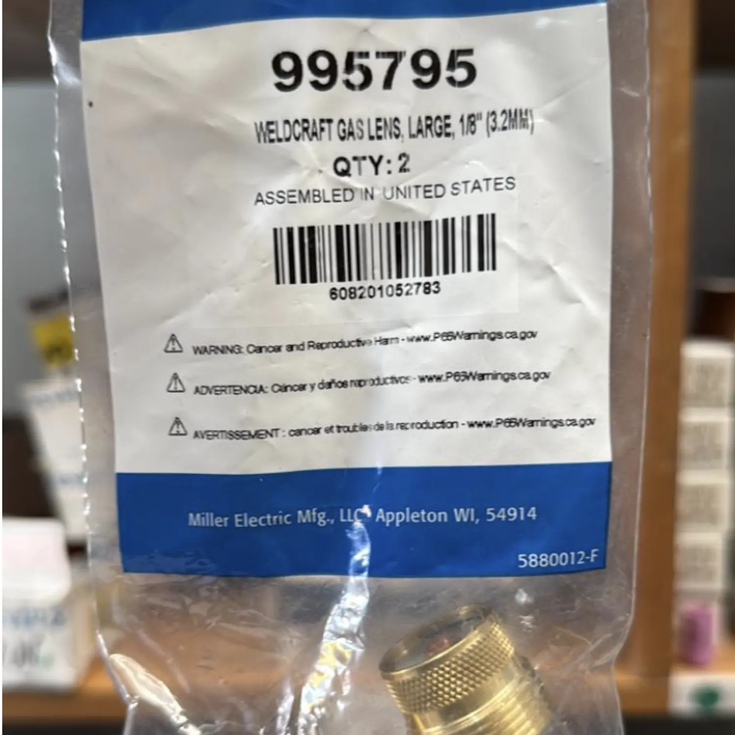 Filtro Gas Lens 995795 3.2MM Miller