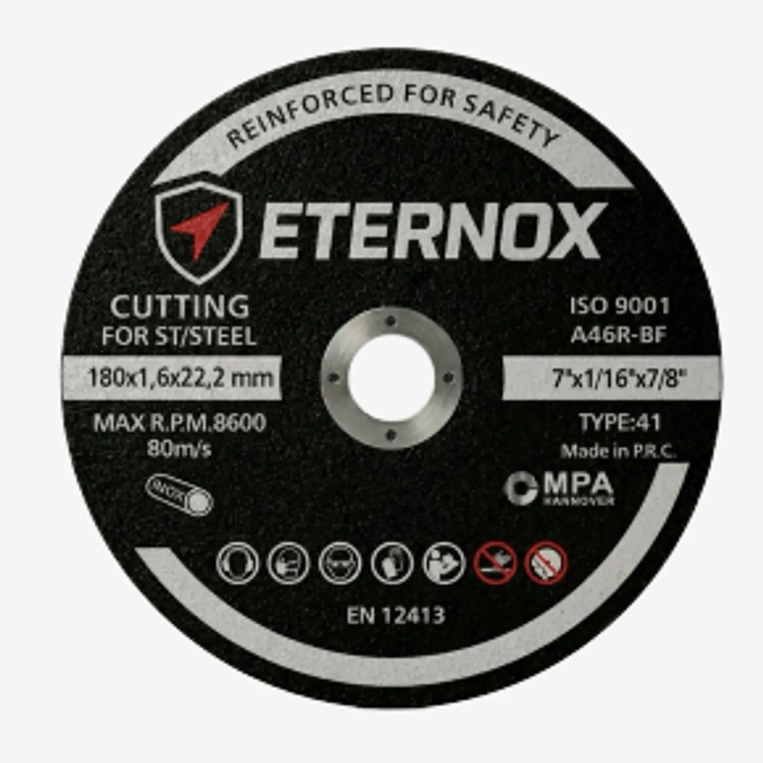 DISCO DE CORTE INDUSTRIAL ETERNOX ACERO INOXIDABLE