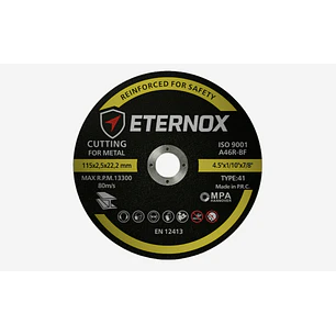 DISCO DE CORTE INDUSTRIAL ETERNOX ACERO AL CARBONO