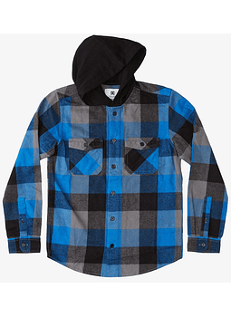 Camisa M/Comprida DC Kids Ruckus Hooded Flannel Boy