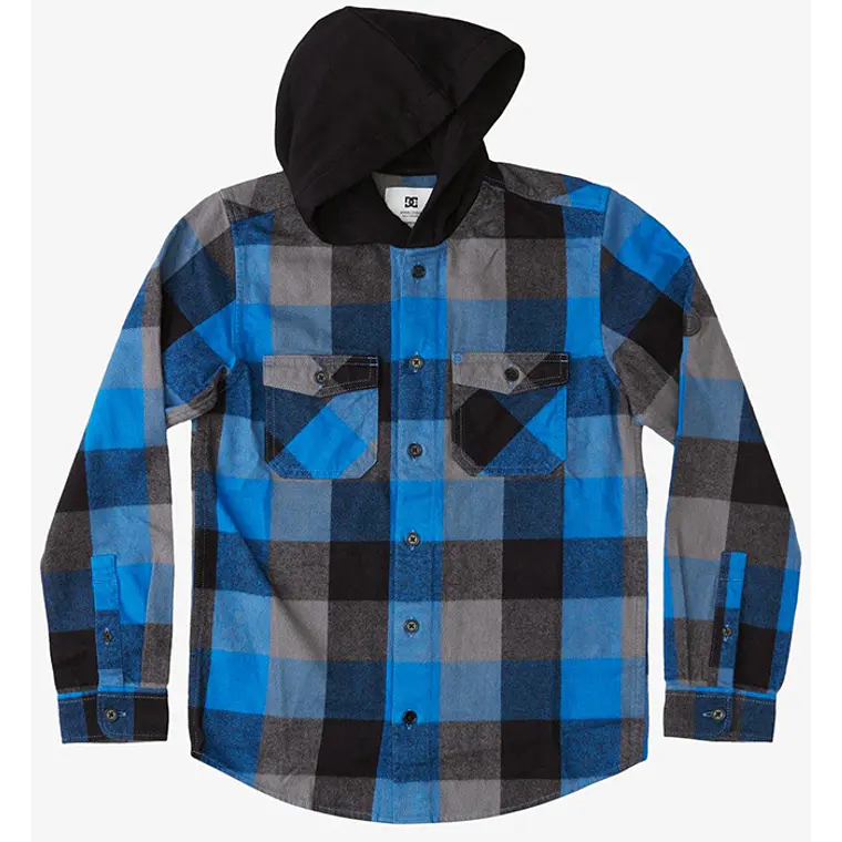 Camisa M/Comprida DC Kids Ruckus Hooded Flannel Boy 1