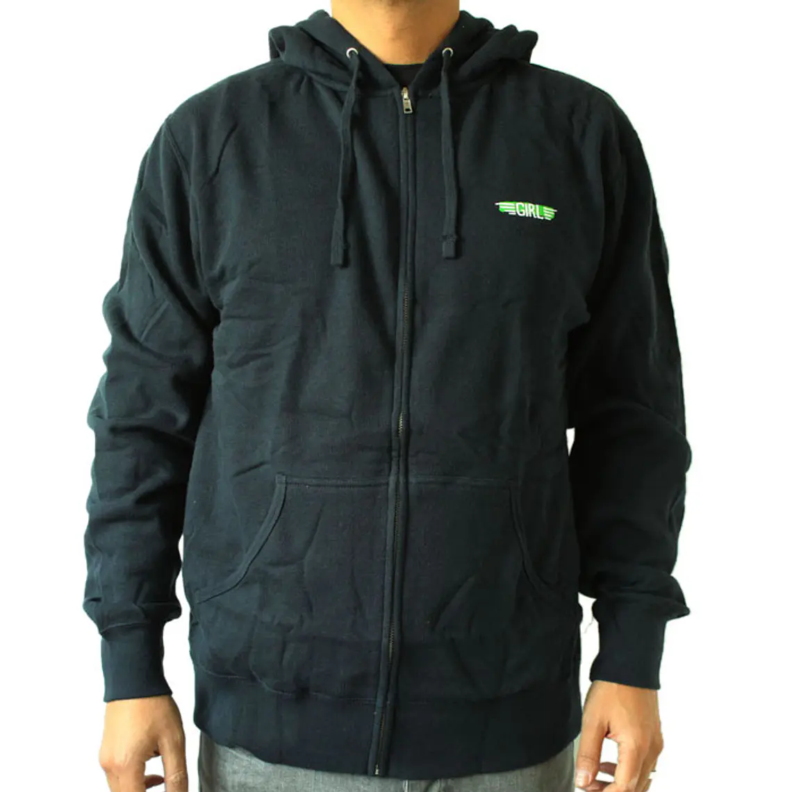 Sweatshirt c/Capuz e Zip Girl Skateboards Big Logo Back 1