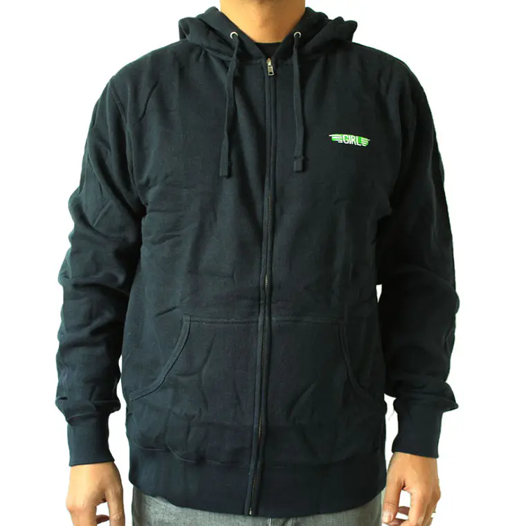 Sweatshirt c/Capuz e Zip Girl Skateboards Big Logo Back 1