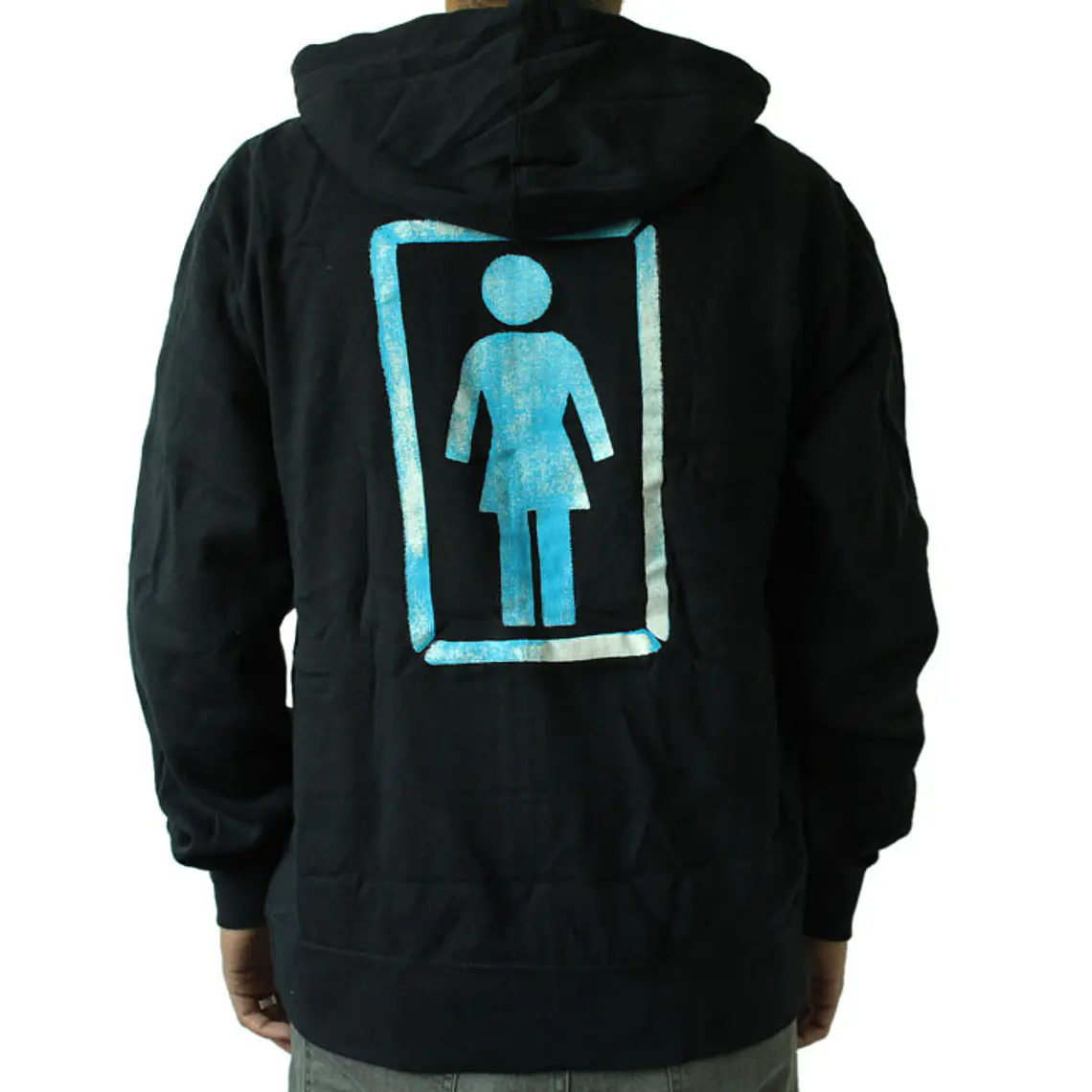 Sweatshirt c/Capuz e Zip Girl Skateboards Big Logo Back 2