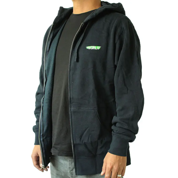 Sweatshirt c/Capuz e Zip Girl Skateboards Big Logo Back 3