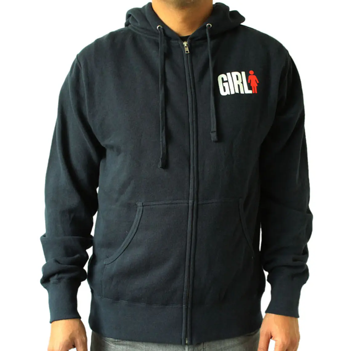 Sweatshirt c/Capuz e Zip Girl Skateboards Logo red 1