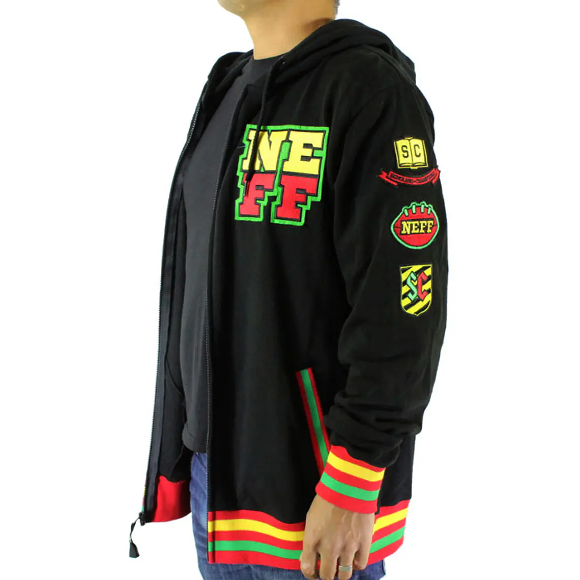 Sweatshirt c/Capuz e Zip Neff Swonoop Fizzle 3