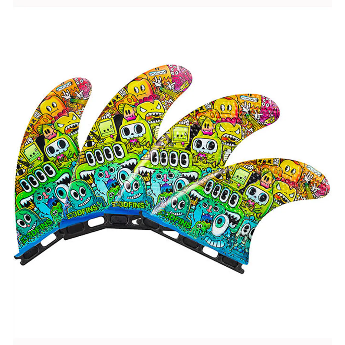 Quilhas 3D Fins Gohard Quad Futures 1