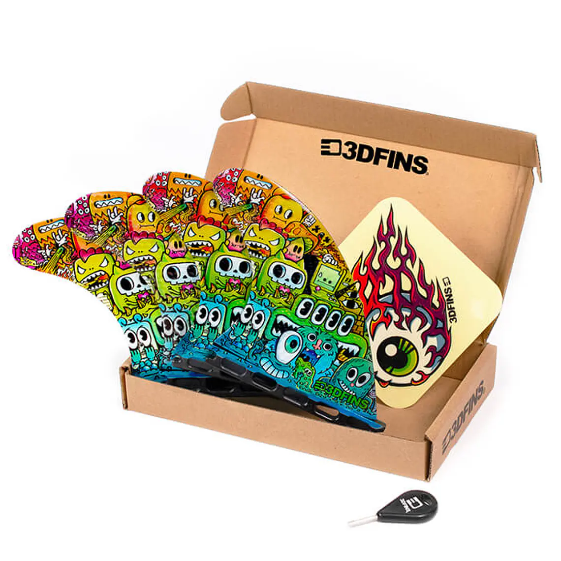 Quilhas 3D Fins Gohard Quad Futures 2