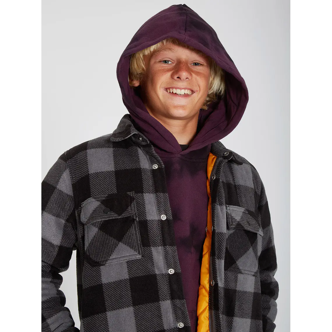 Camisa Volcom Kids Bowered Fleece Ls 3