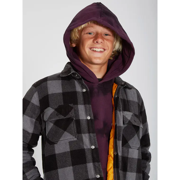 Camisa Volcom Kids Bowered Fleece Ls 3