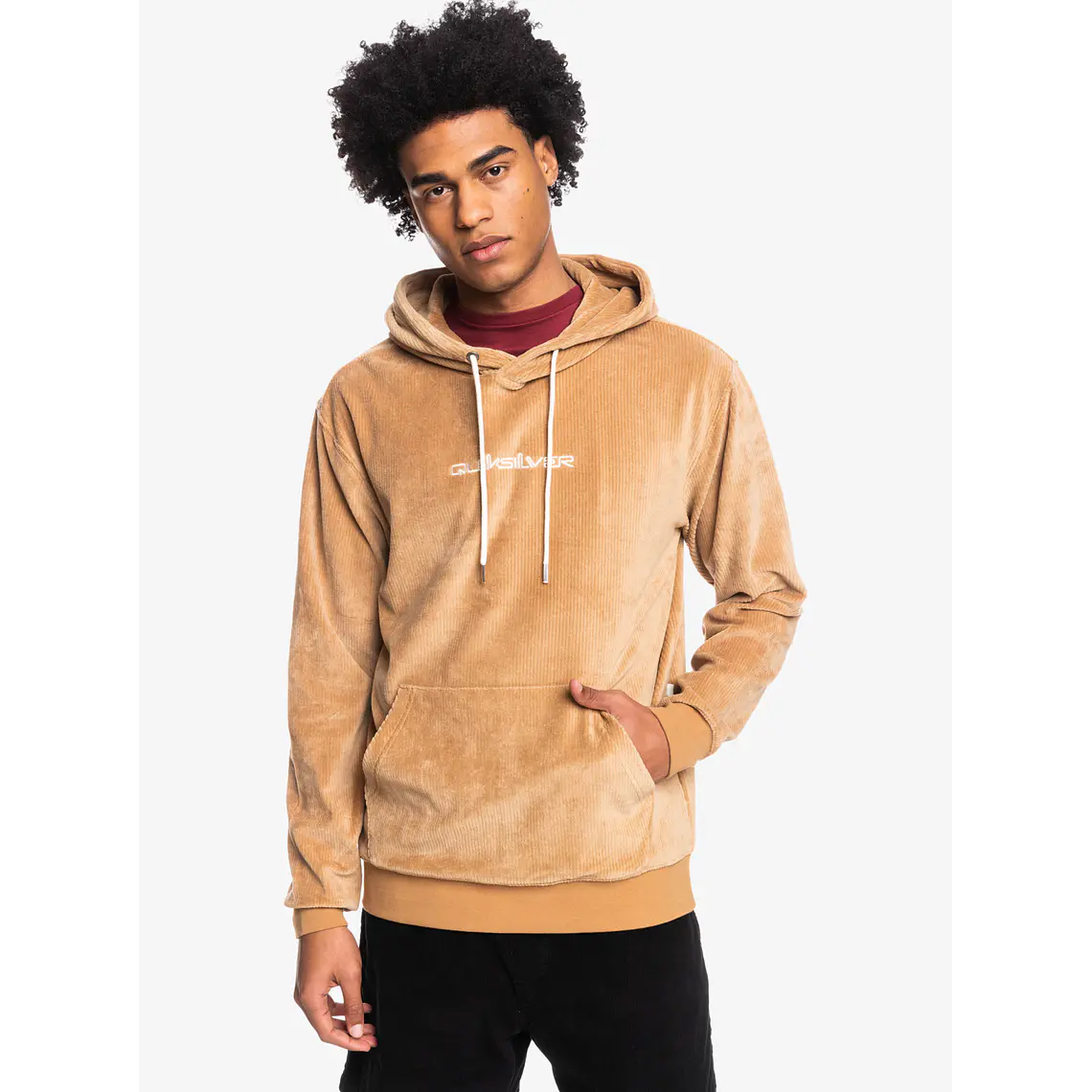 Sweat Hood Quiksilver Mens Knitted Cord Hoodie 3